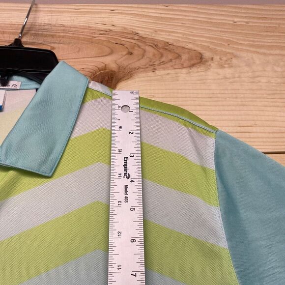 Ping Polo Shirt Large Blue Sensor Cool Performance Golf Tour Modern Fit - Picture 10 of 15